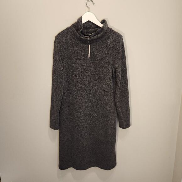Banana Republic Sweater Dress Turtleneck Gray Fall Business Capsule - Size M - Picture 1 of 6